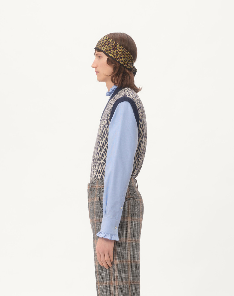 WOOL VEST WITH TOUTE LA V JACQUARD PATTERN 7