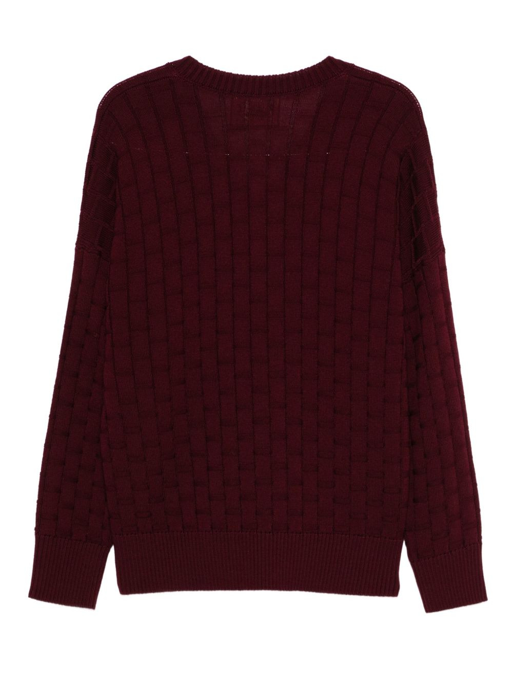 V-neck cable-knit sweater - 2
