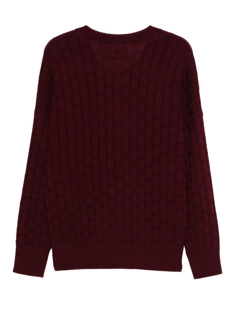 Plan C V-neck cable-knit sweater outlook