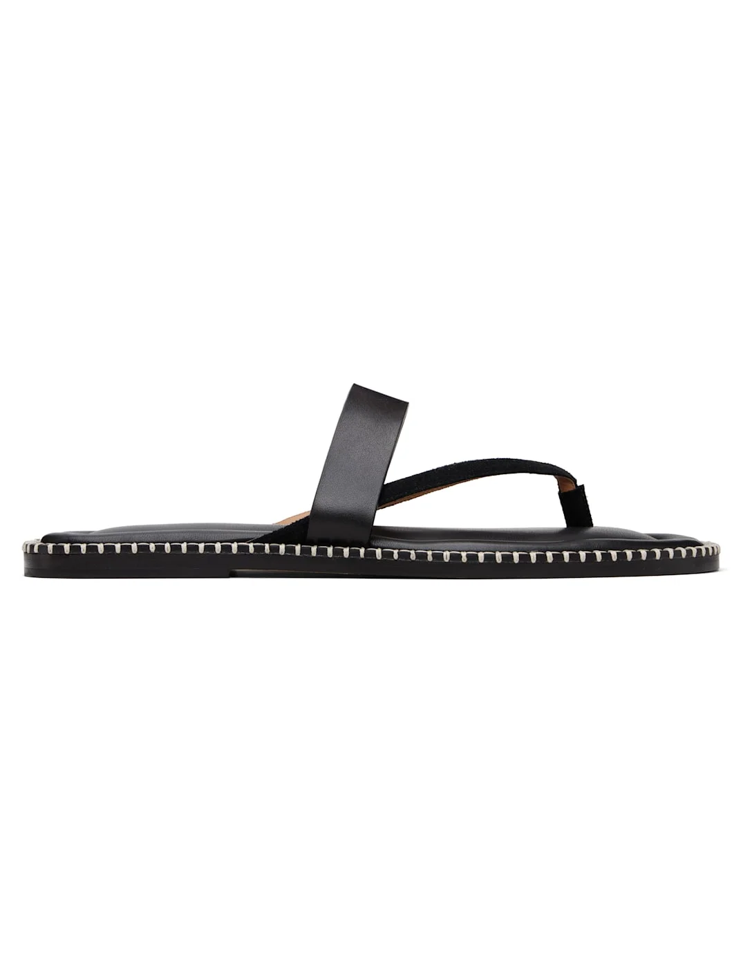Black Leather Sandals - 1