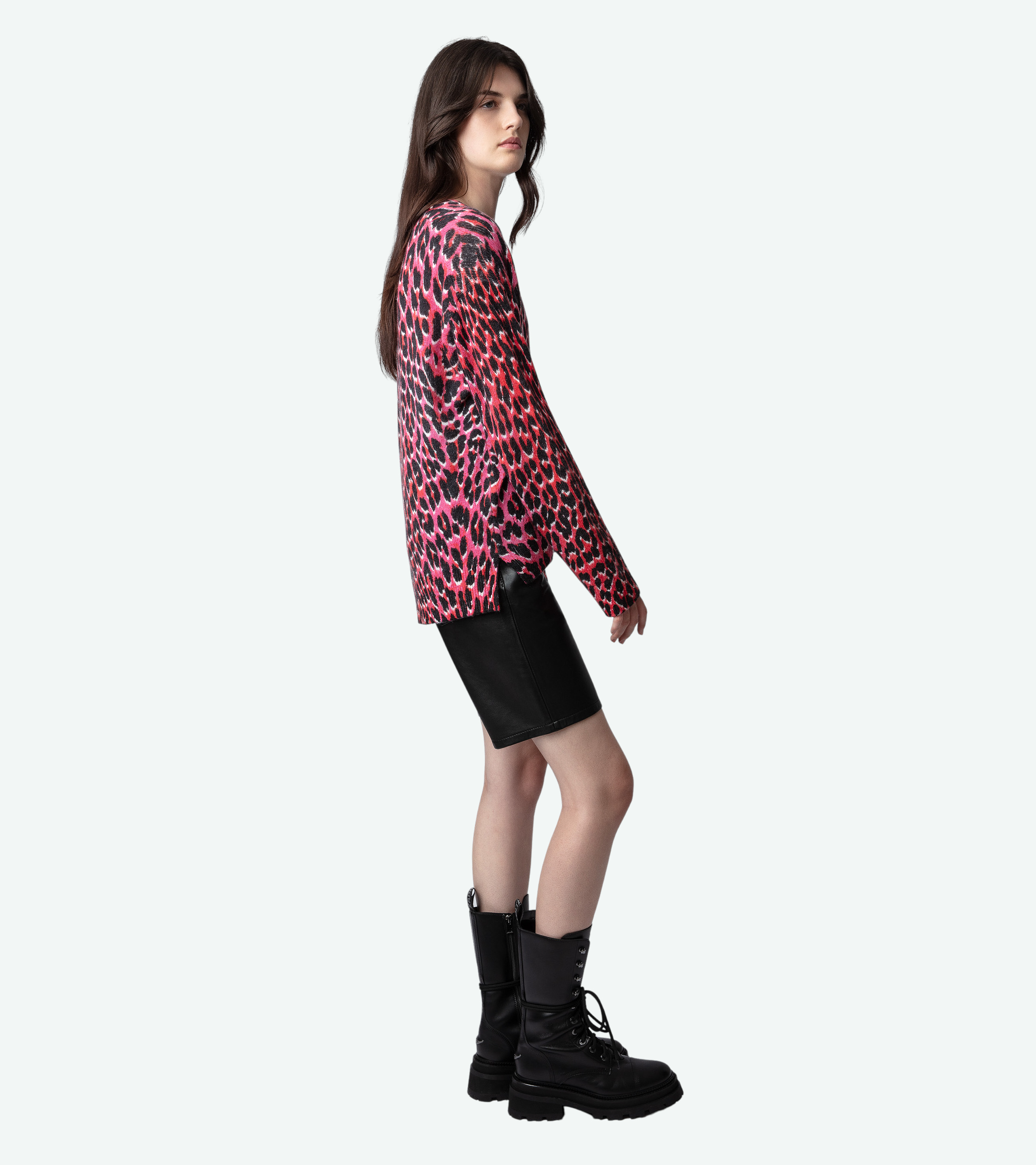 Mirka Leopard Cashmere Cardigan - 4