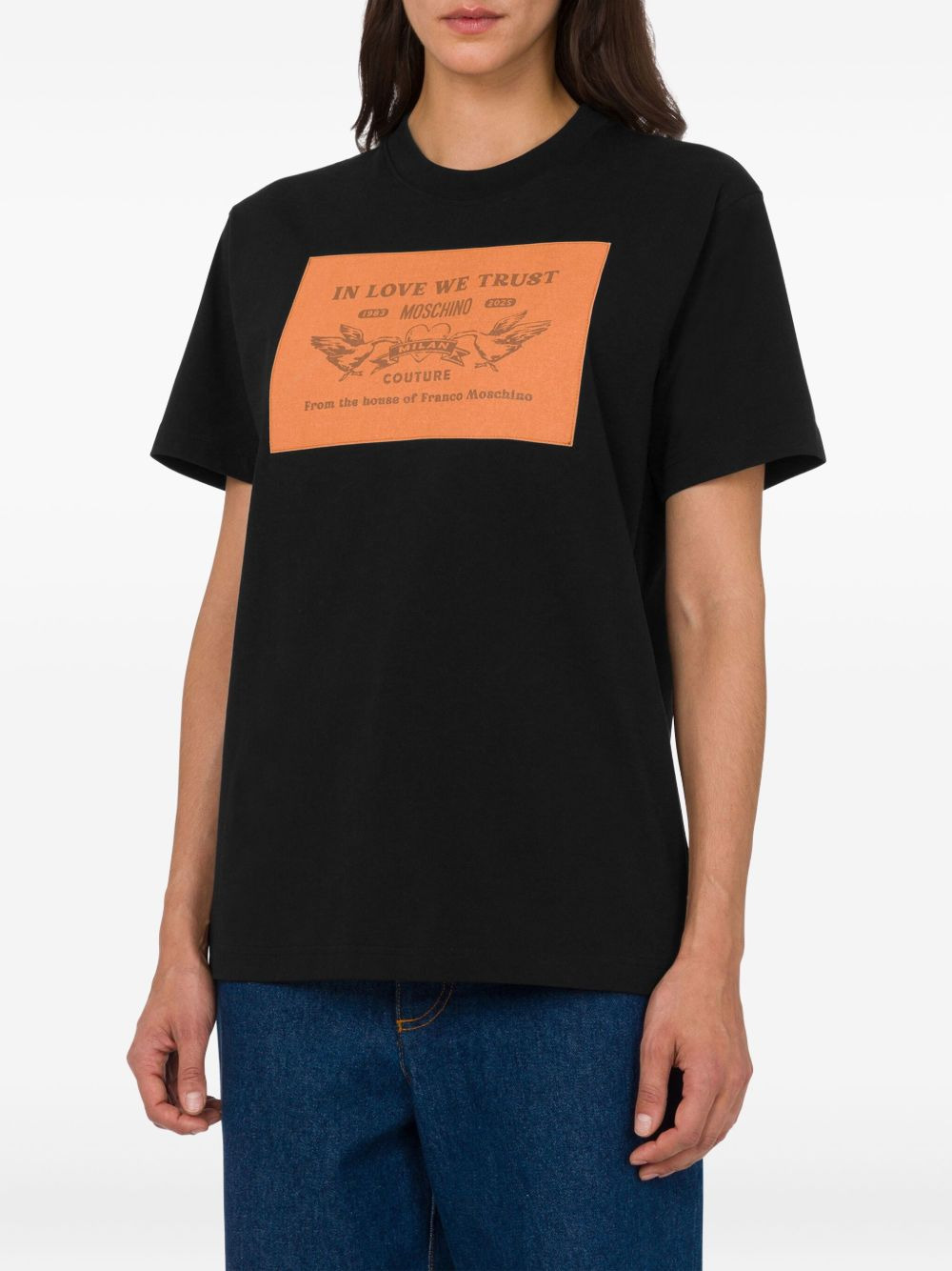 lettering-print T-shirt - 3