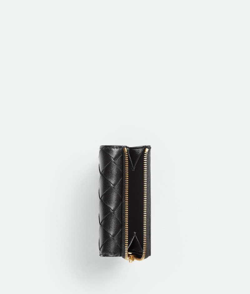 Small Intrecciato Tri-Fold Zip Wallet 4