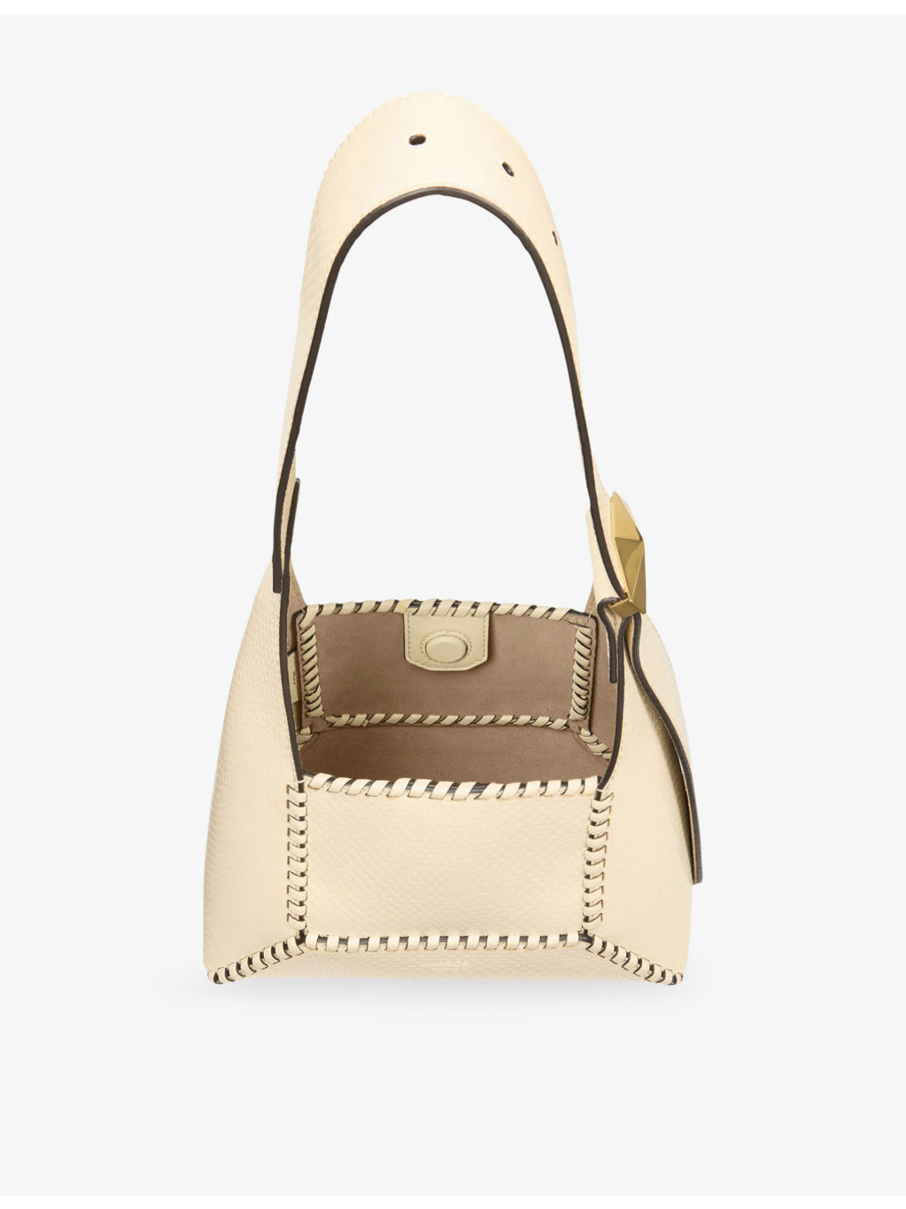 Diamond Hobo Small Snakeskin-Embossed Leather Shoulder Bag - 4