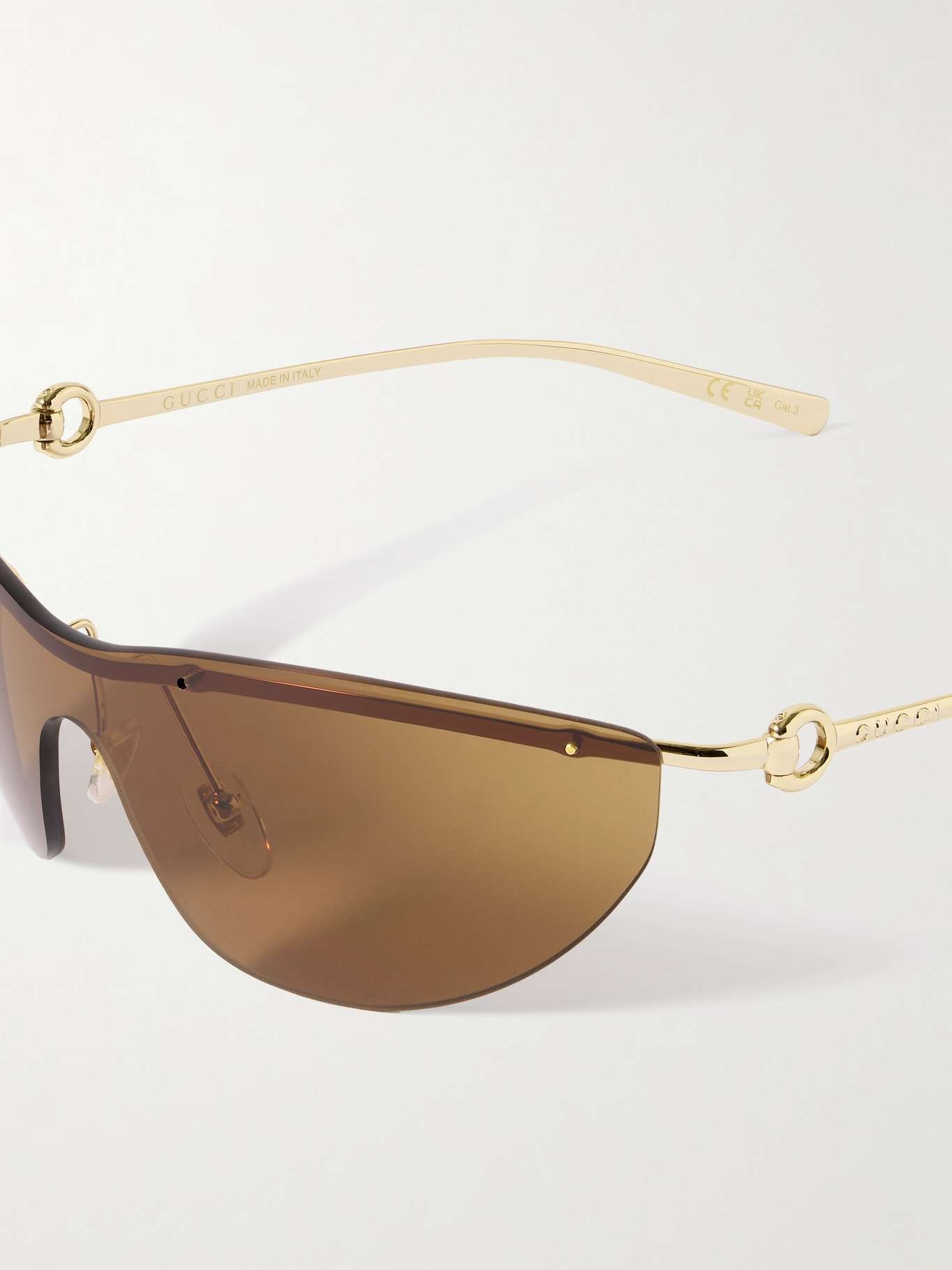 Rimless cat-eye gold-tone sunglasses - 4