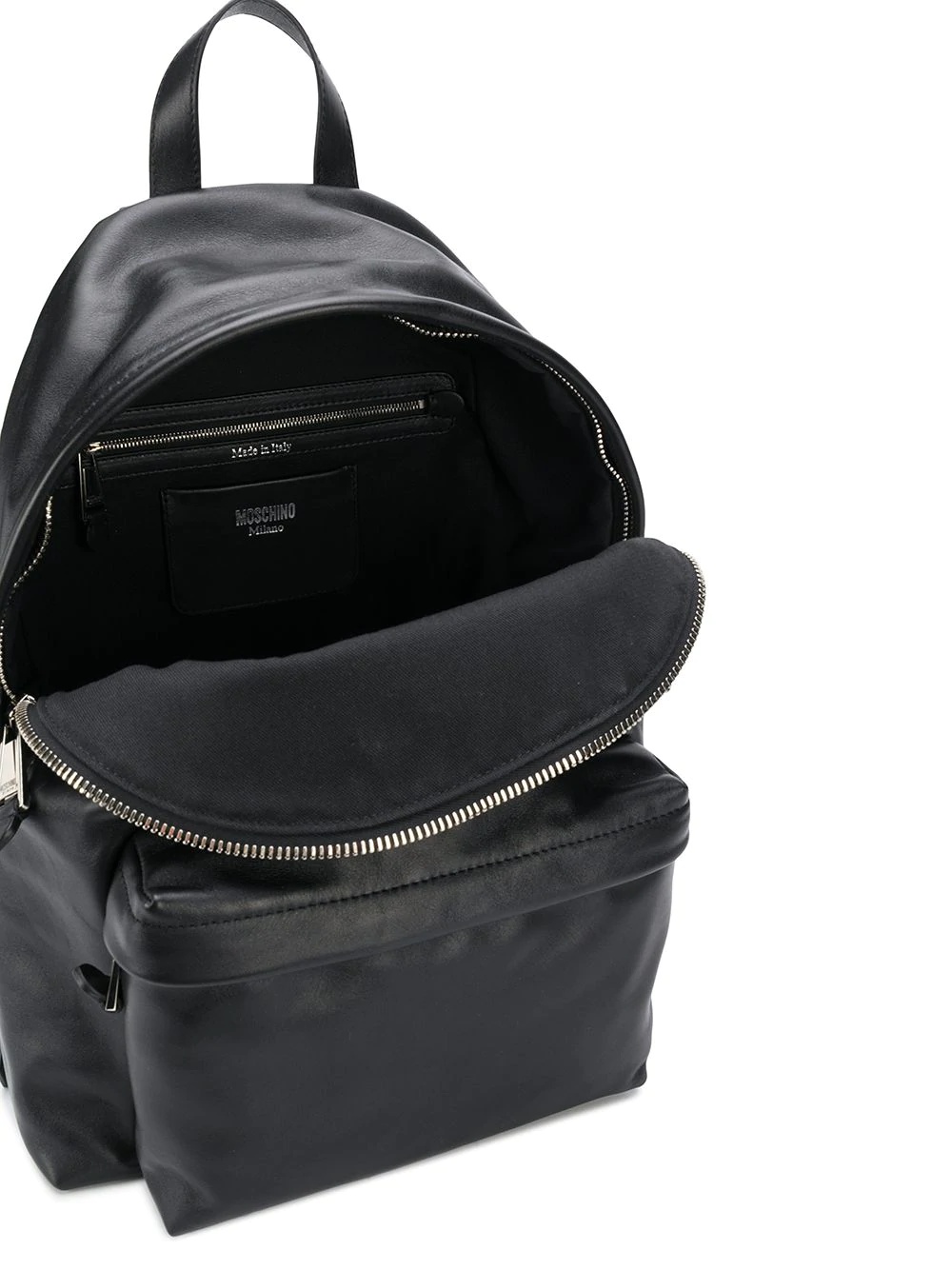 leather zip backpack - 5