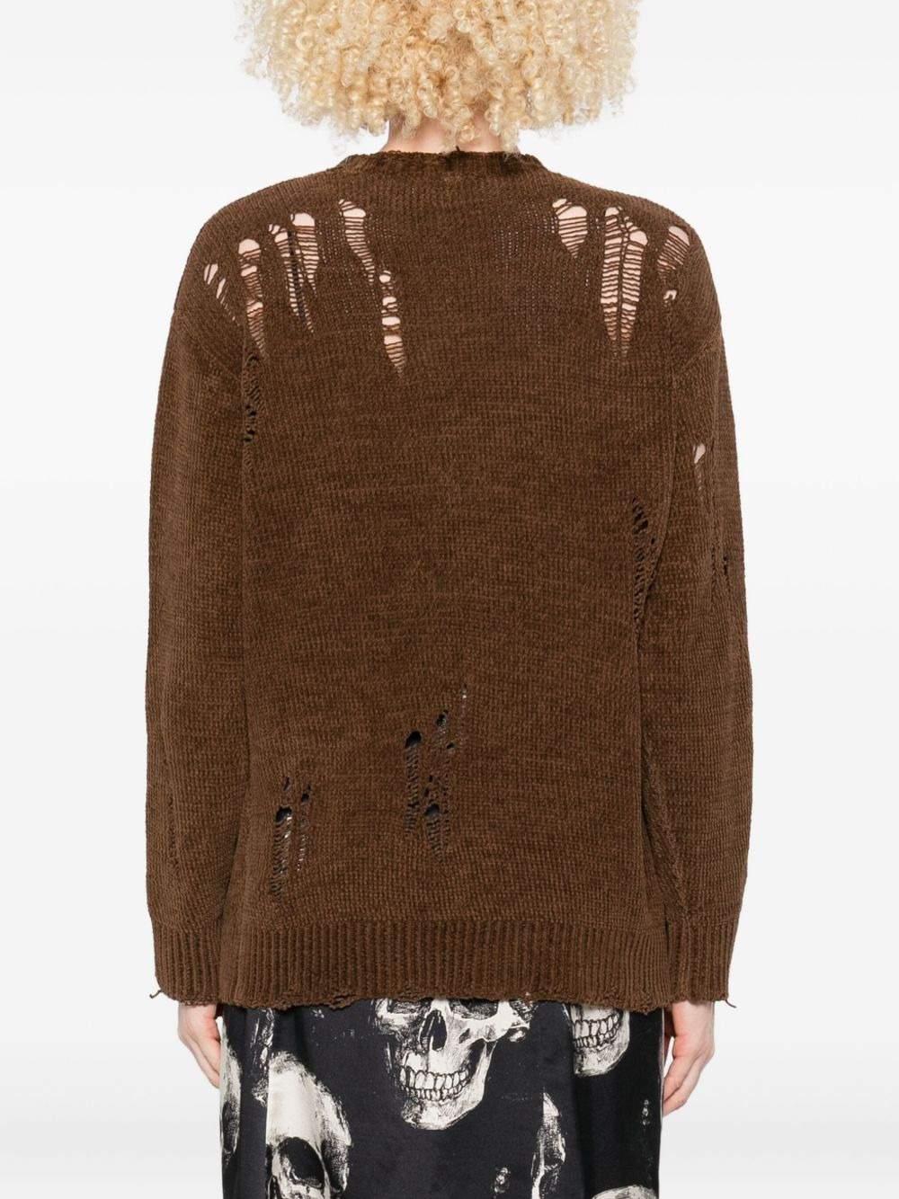 Boyfriend distressed button-down cardigan - 4