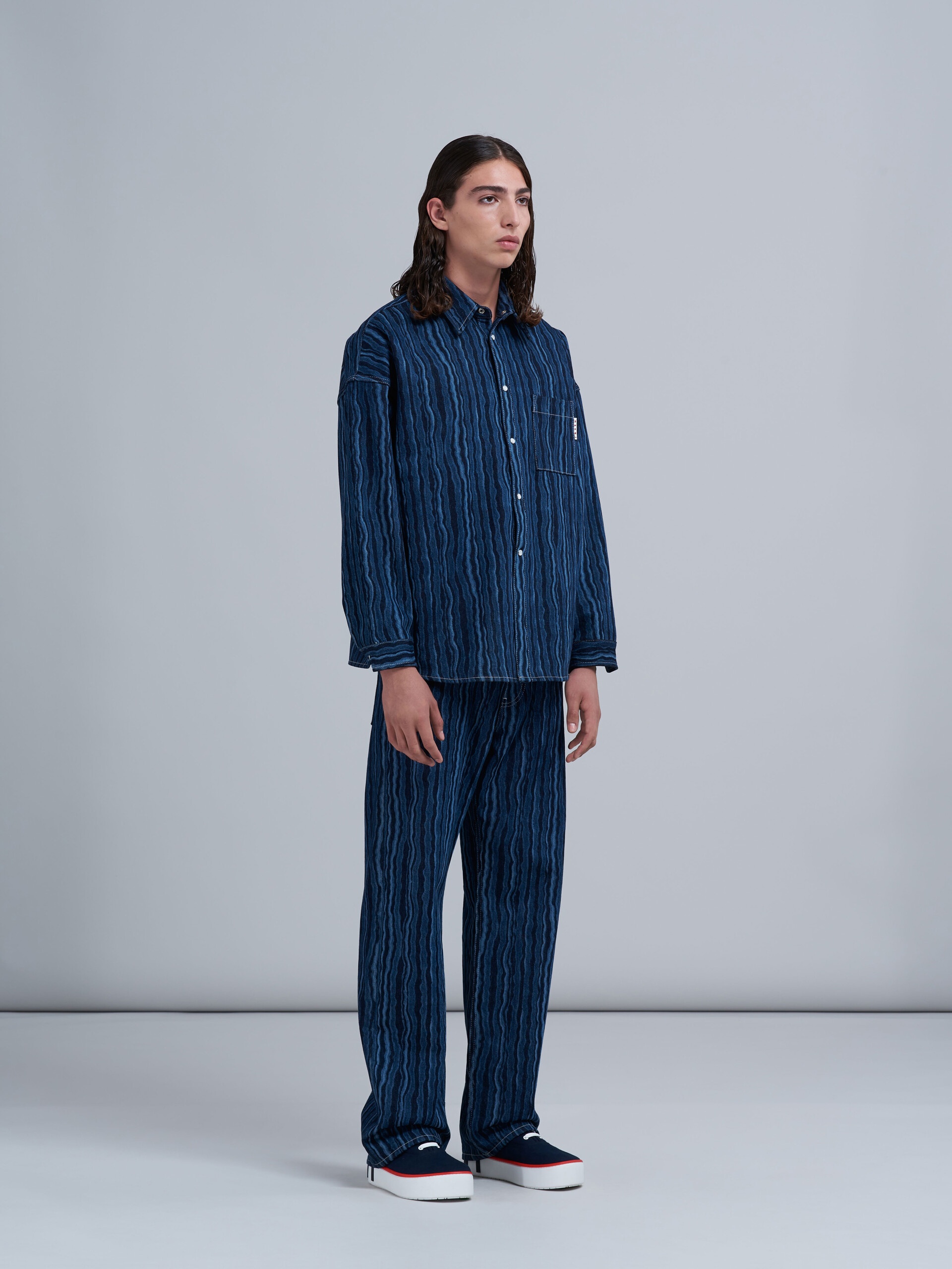 STRIPED DEGRADÈ DENIM SHIRT - 5