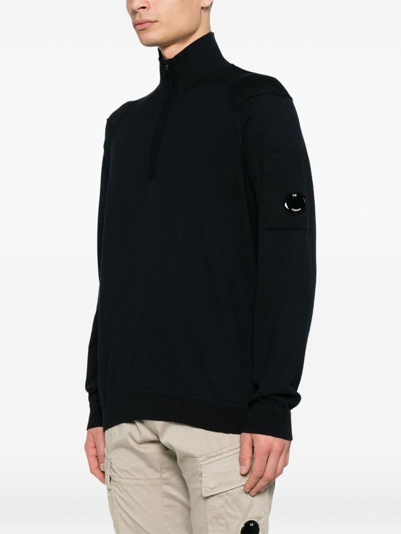 Lens-detail half-zip sweater 3