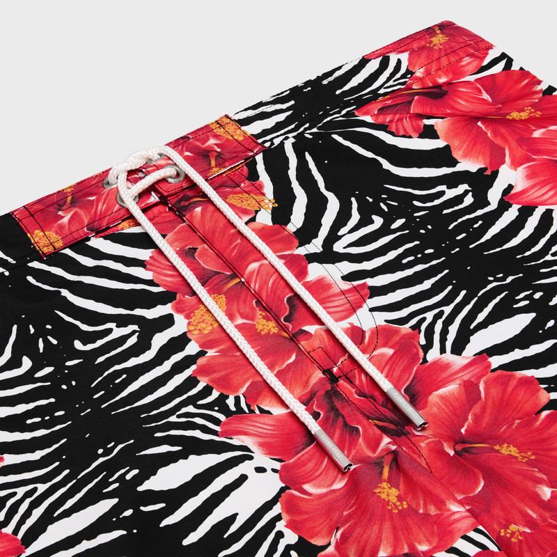 swim shorts with celine print in nylon 3