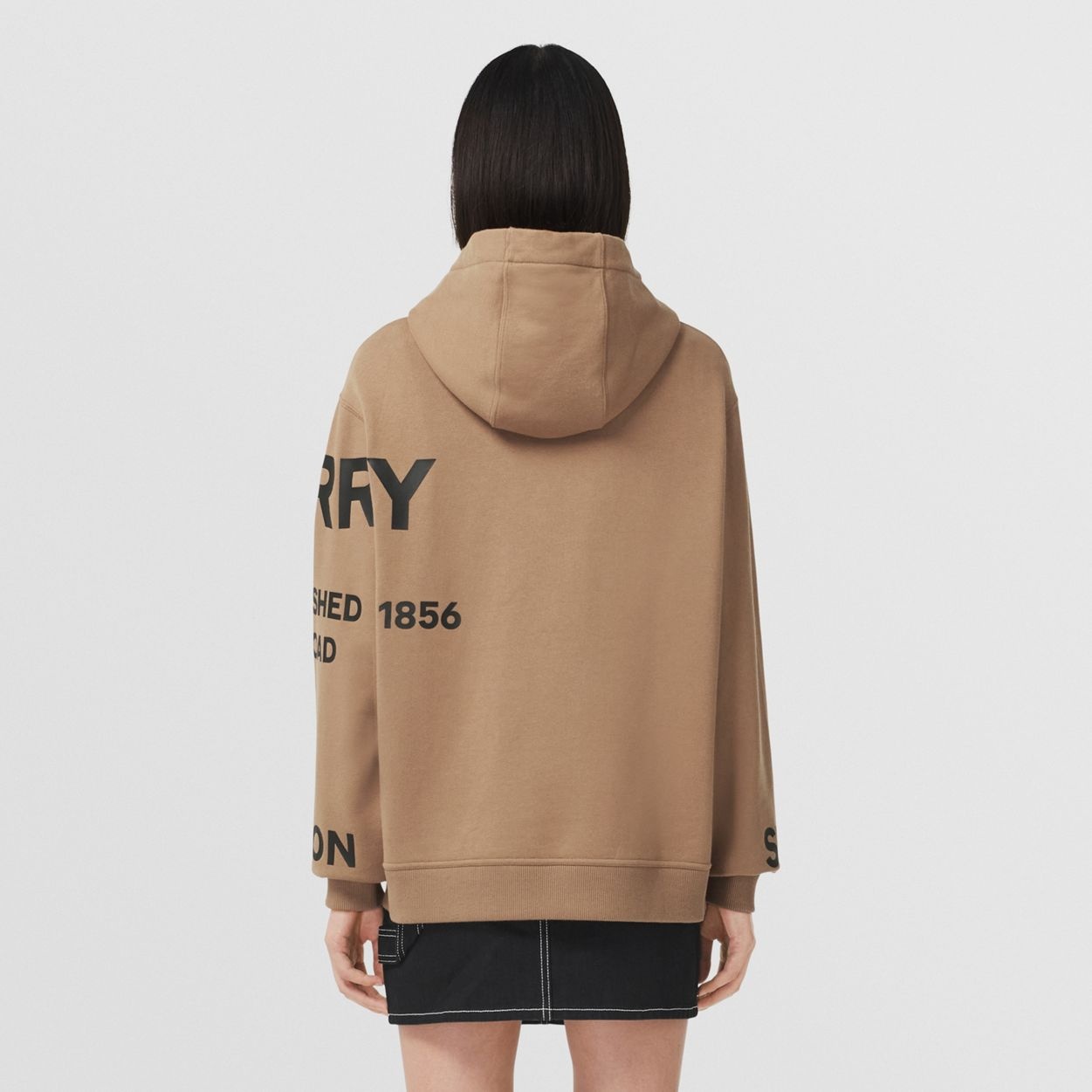Horseferry Print Cotton Oversized Hoodie - 3