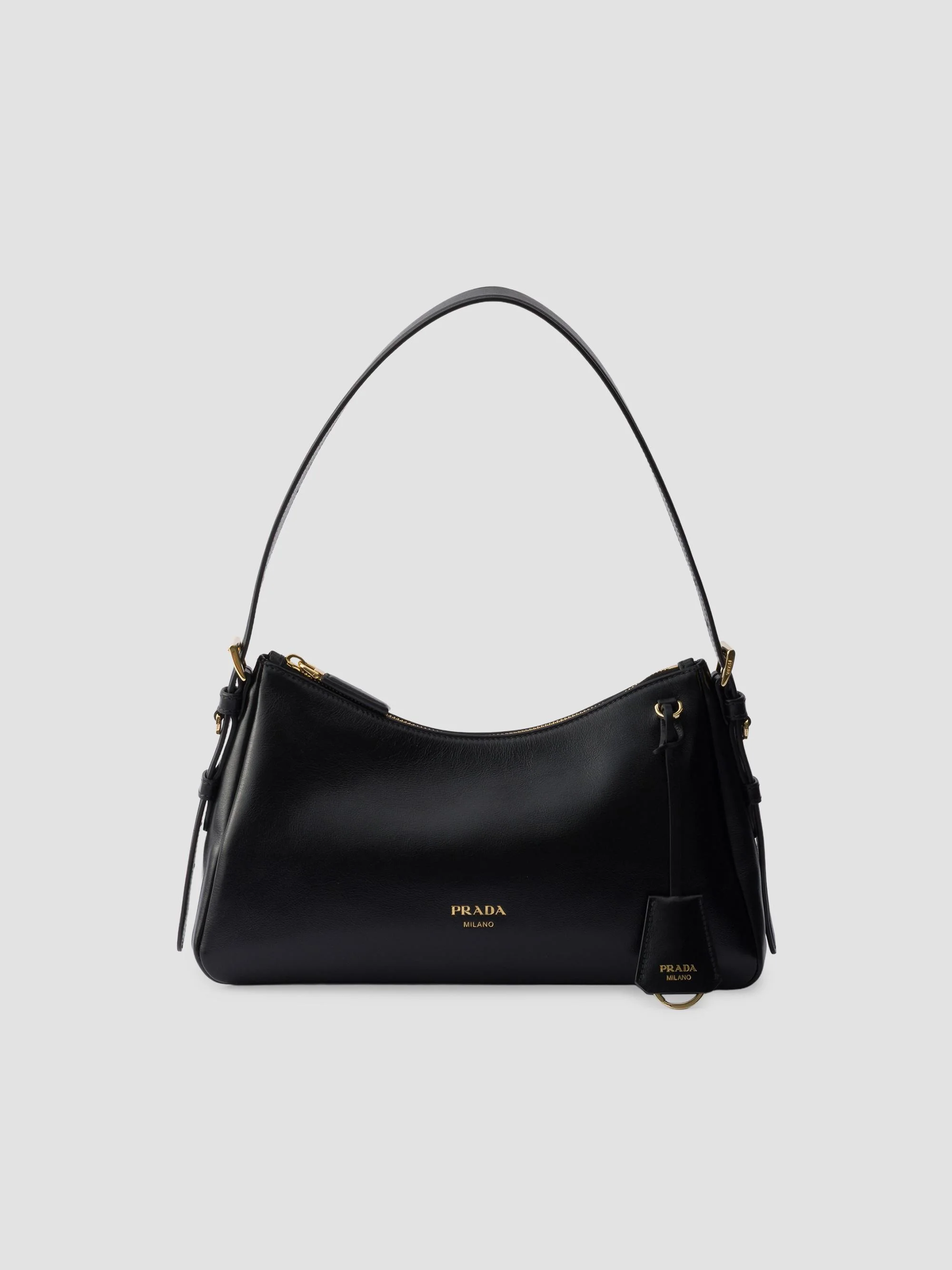 Women's Aimée Medium Leather Shoulder Bag - Black - 1