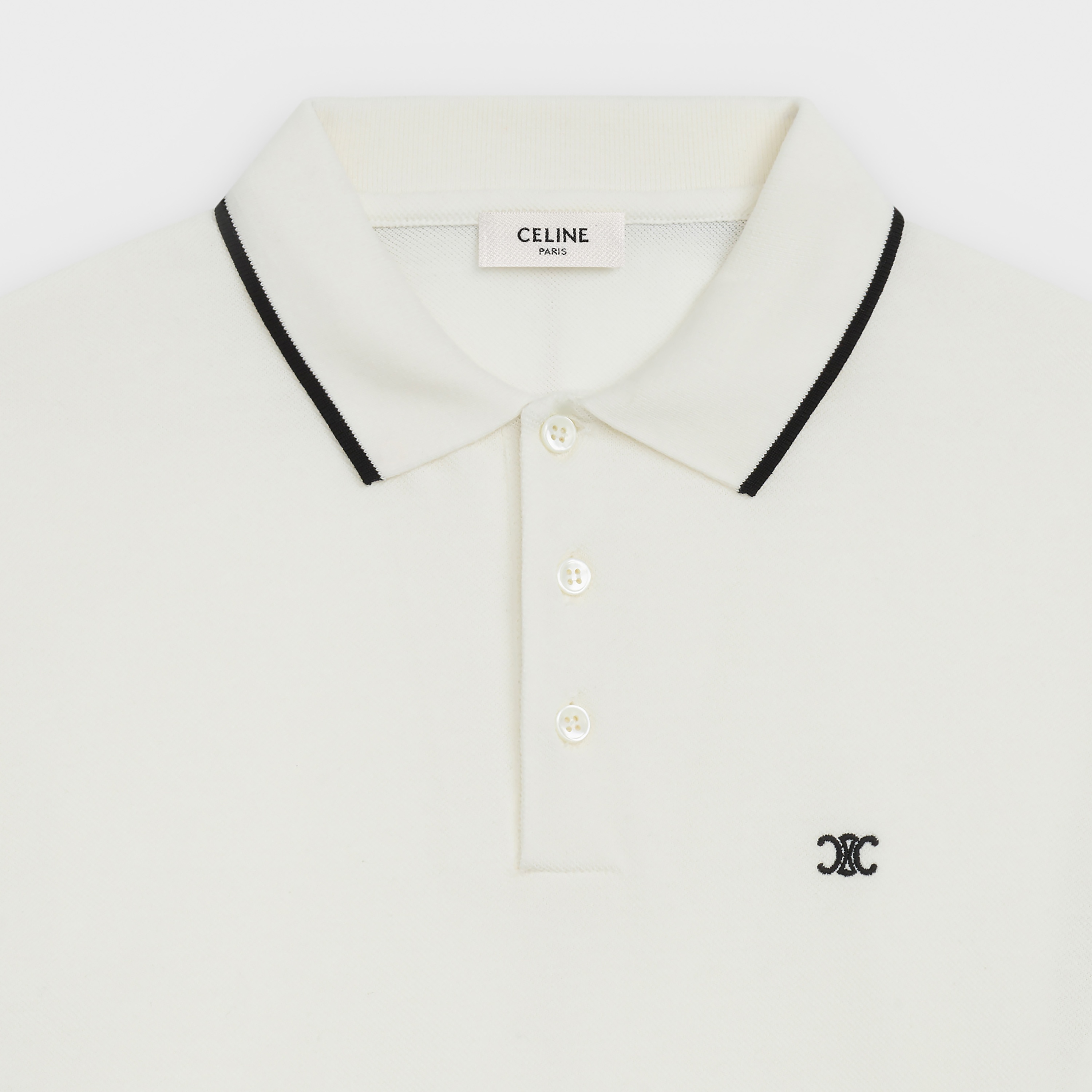 'TRIOMPHE' POLO IN COTTON PIQUÉ - 3