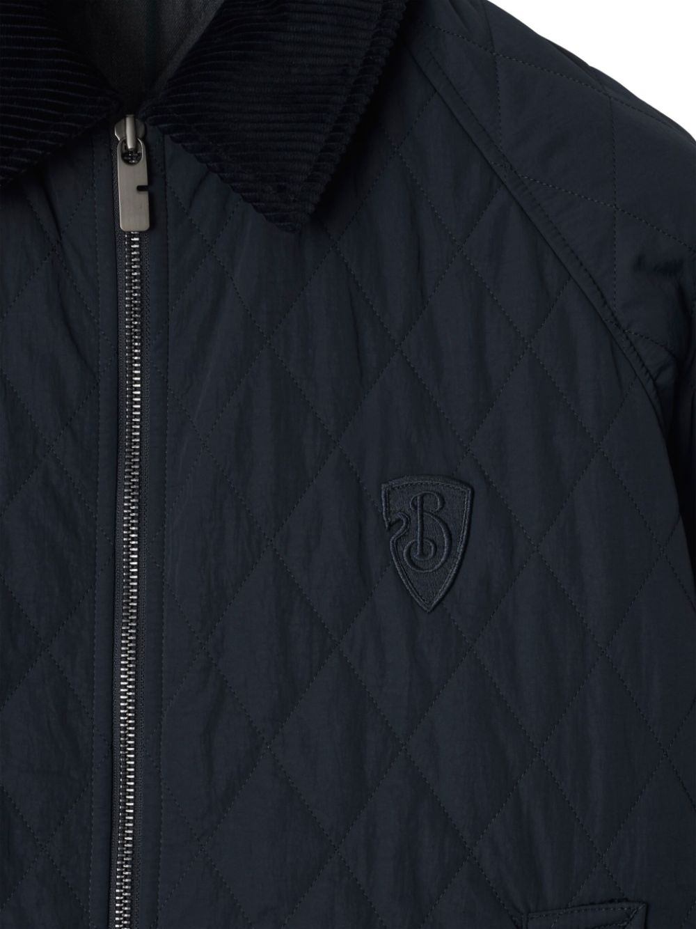 logo-embroidered padded jacket - 6