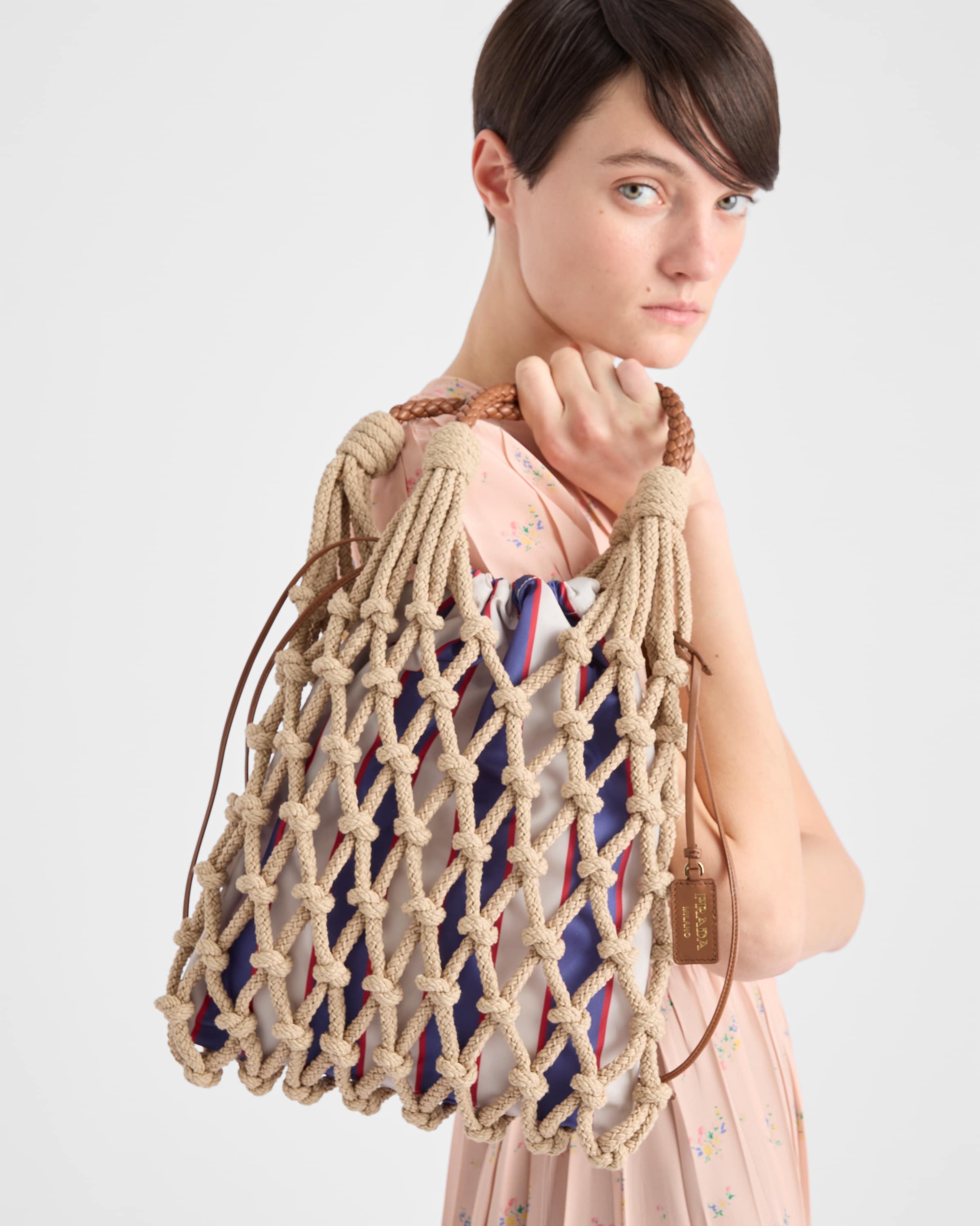 Medium cotton macramé bag - 8