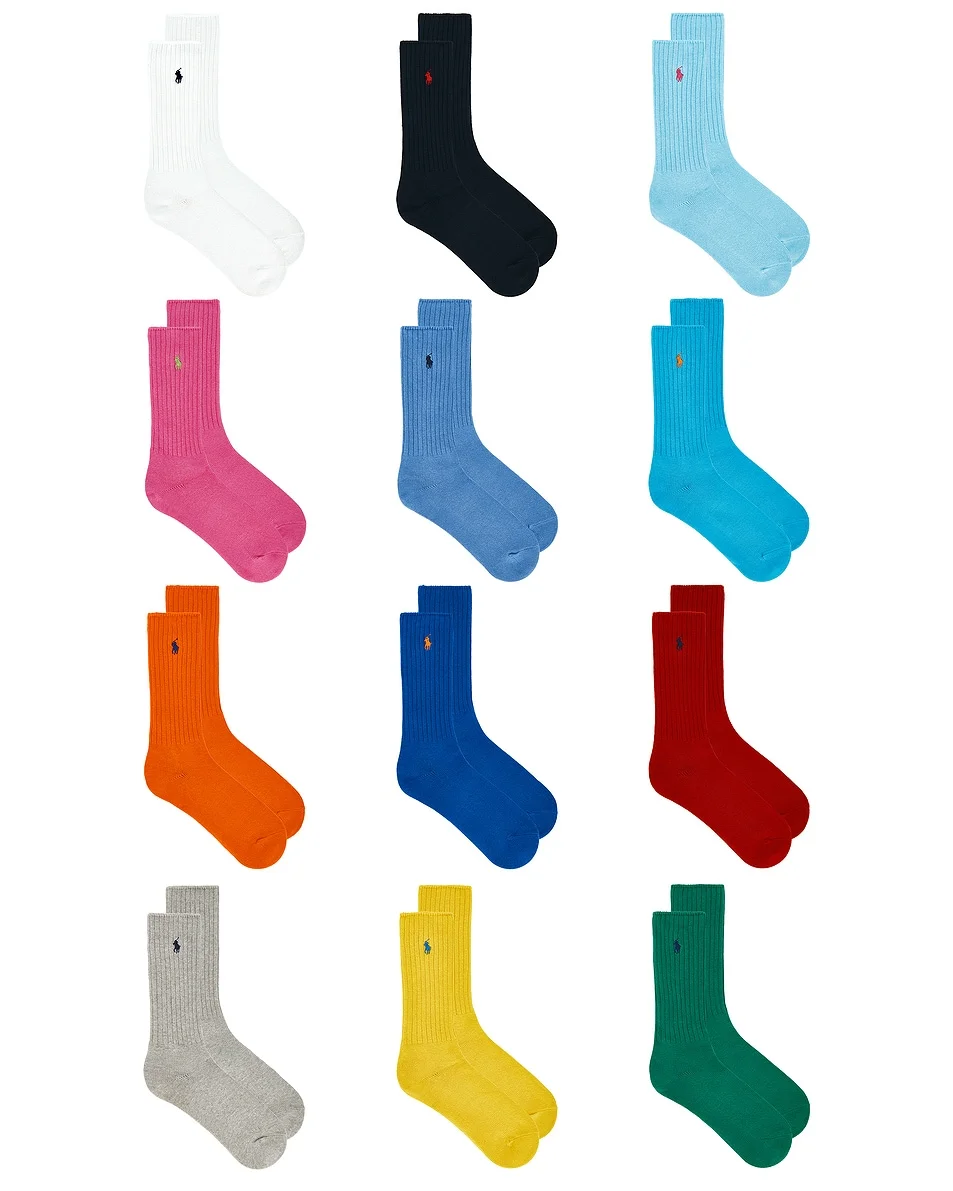 Cotton Rib Crew Socks 12-Pack Giftbox - 1