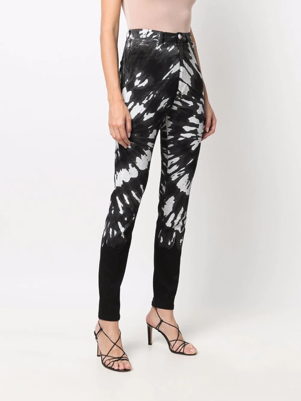 tie-dye slim-fit trousers - 3