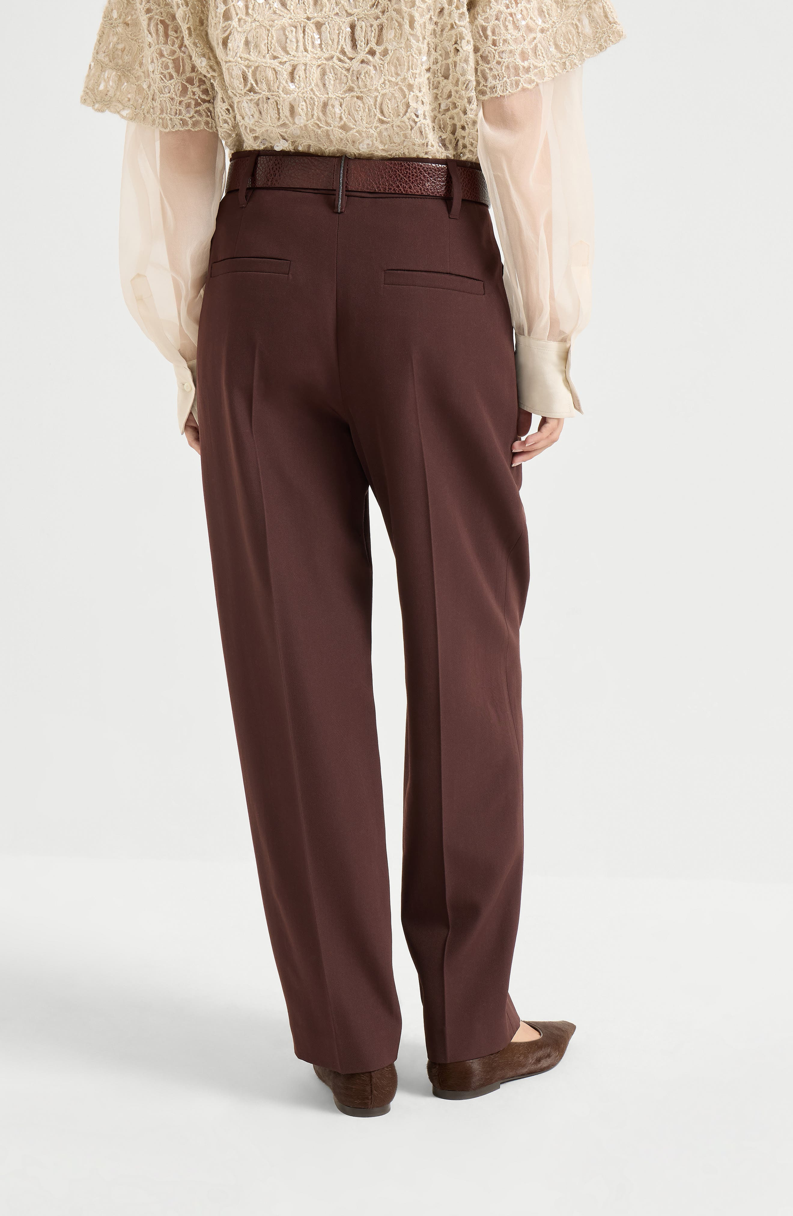 Brunello Cucinelli Slouchy trousers in Burgundy at Nordstrom - 3