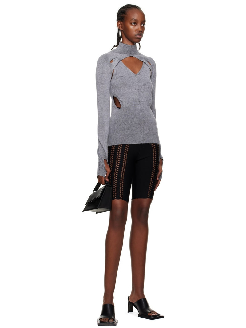 Dion Lee Black Column Shorts outlook
