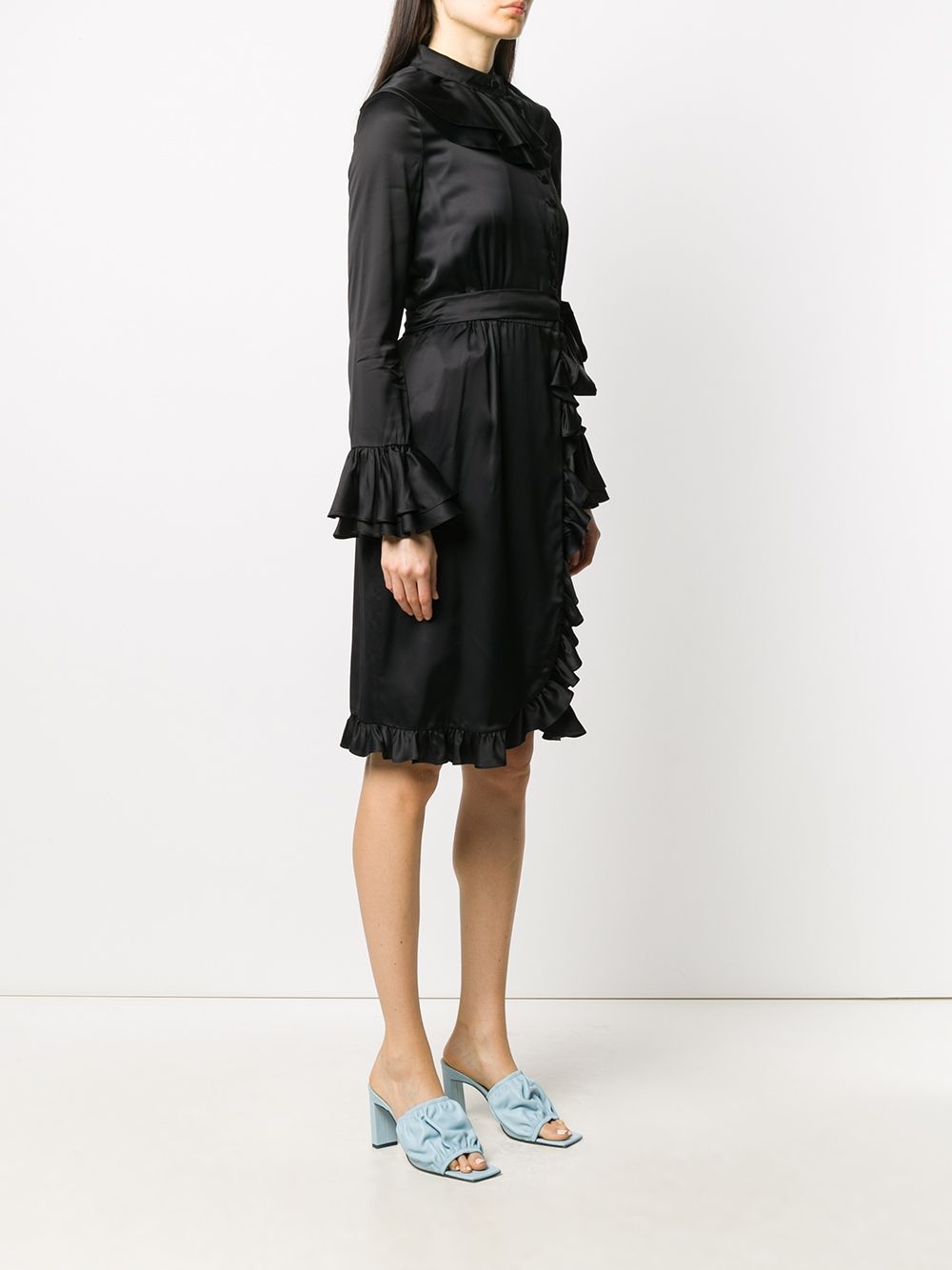 ruffled wrap dress - 3