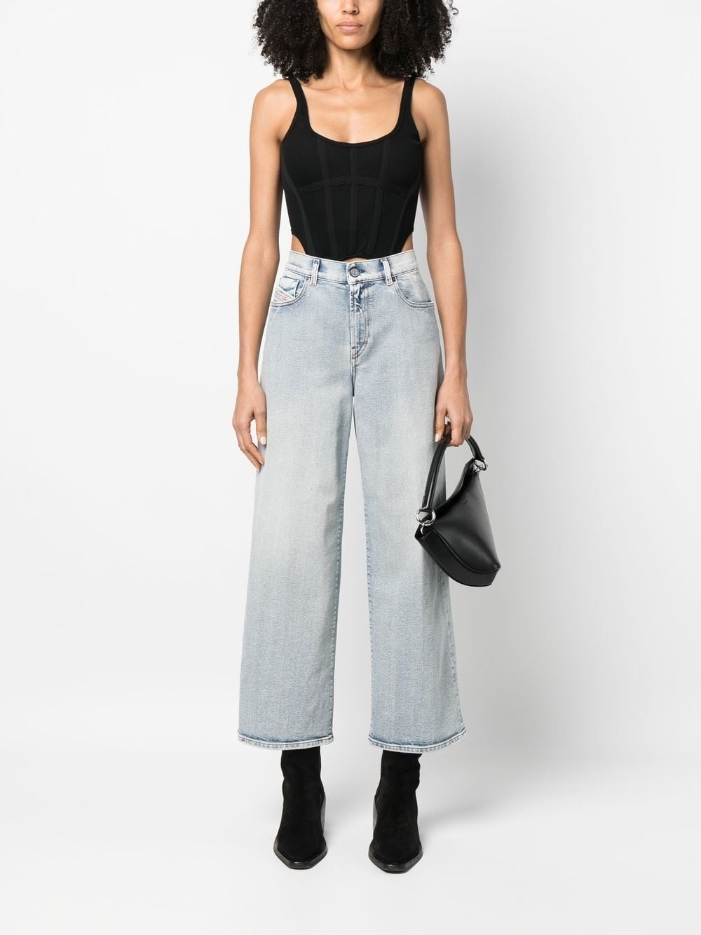 cropped wide-leg jeans - 2