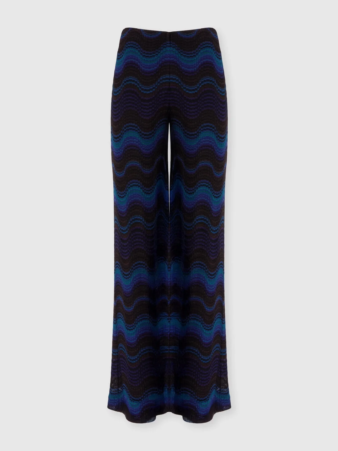 Palazzo trousers with wave pattern - 1