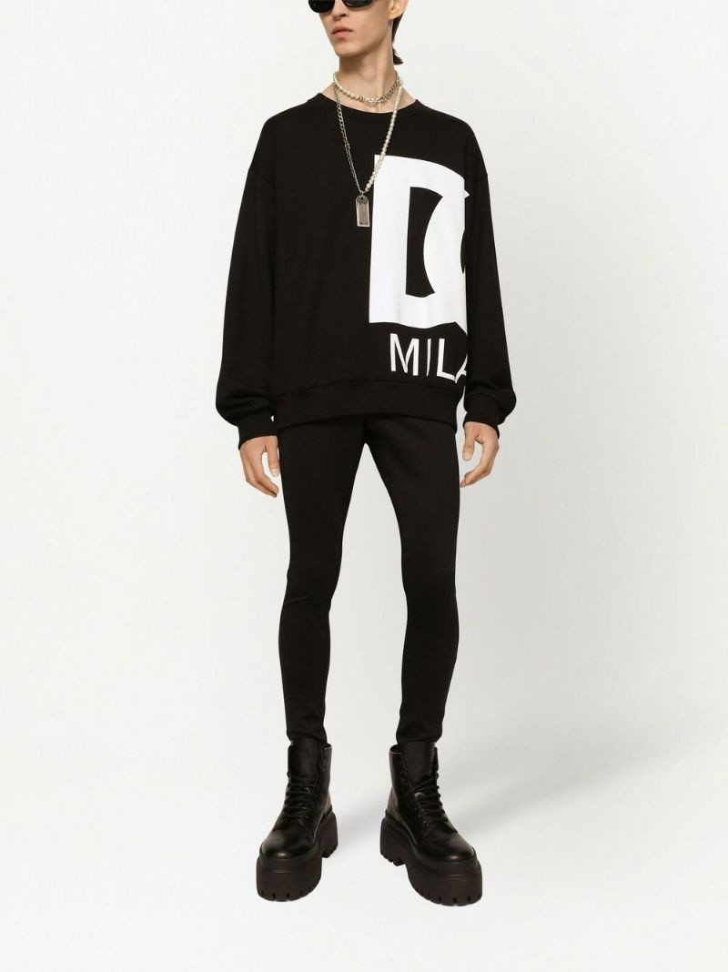 Dolce & Gabbana logo-print cotton sweatshirt outlook