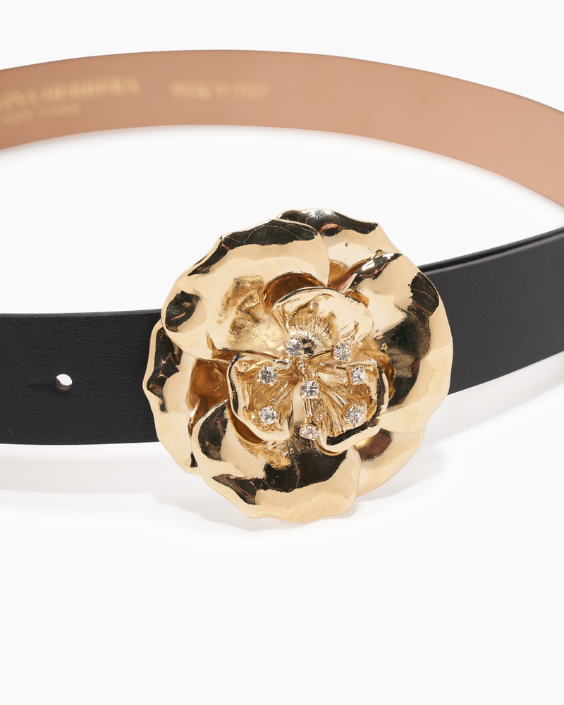 Metal Flower Skinny Belt 3