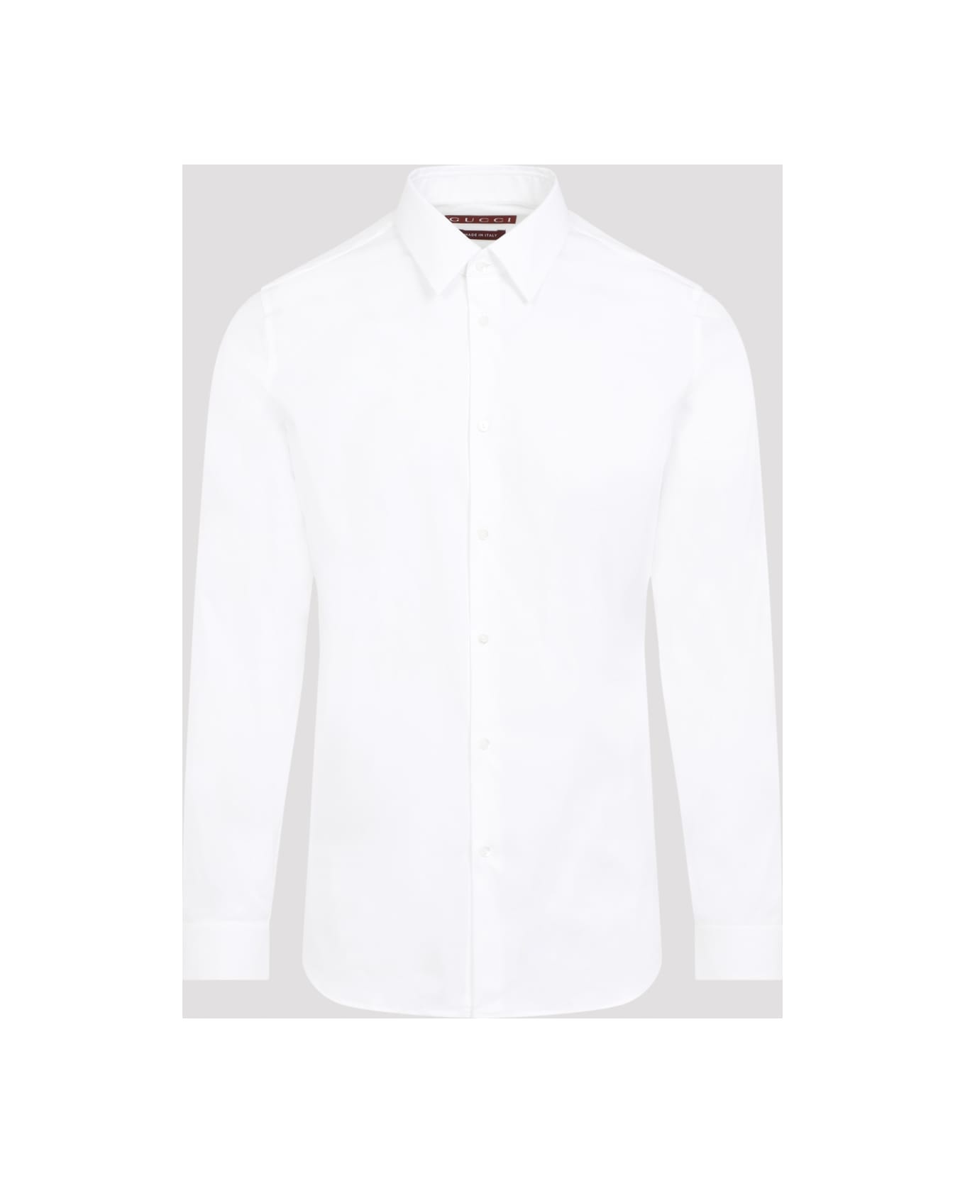 GUCCI White Stretch Poplin Shirt | italist | REVERSIBLE