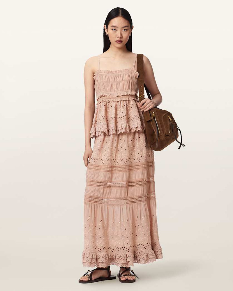 ALLSAINTS CAMILLE EMBROIDERED LACE TOP outlook