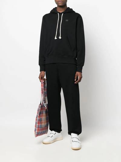 Acne Studios patch-detail cotton hoodie outlook