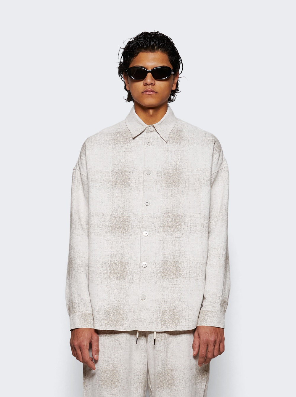 Topanga Overshirt White And Beige - 3