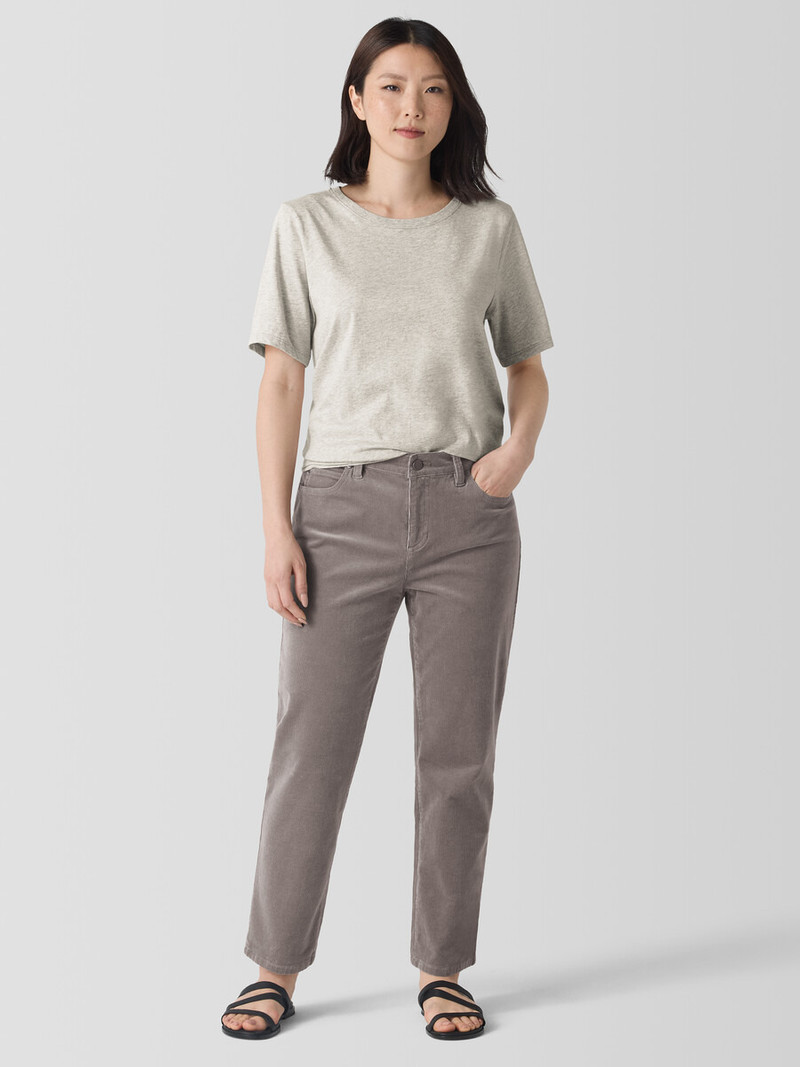Organic Cotton Stretch Corduroy Straight Pant 7