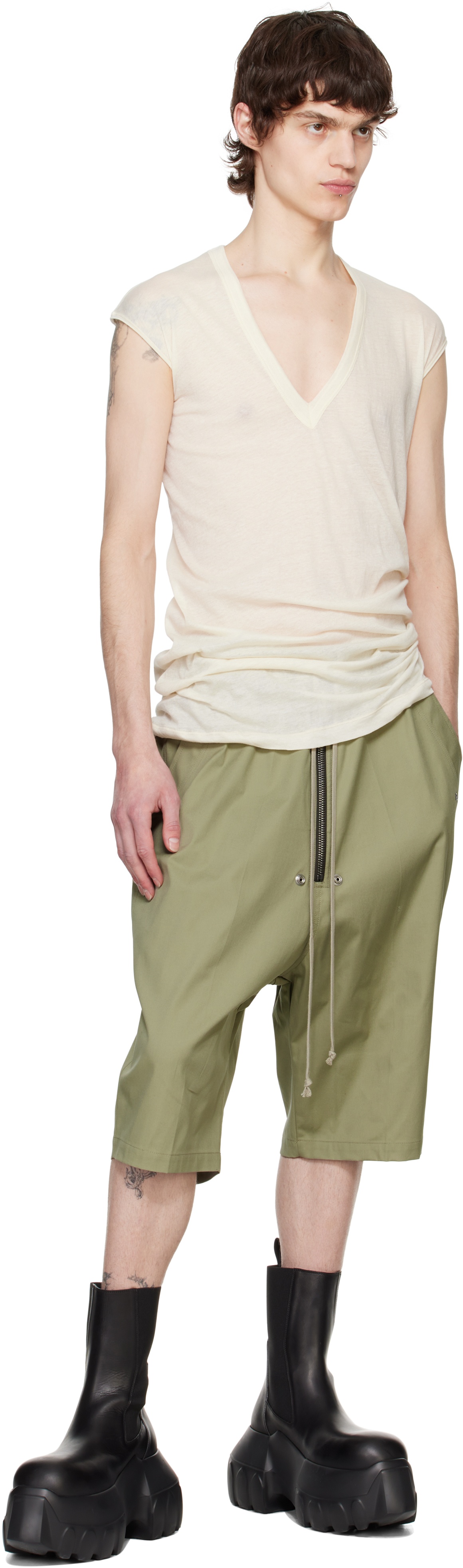 Green Hollywood Cargobela Shorts - 7