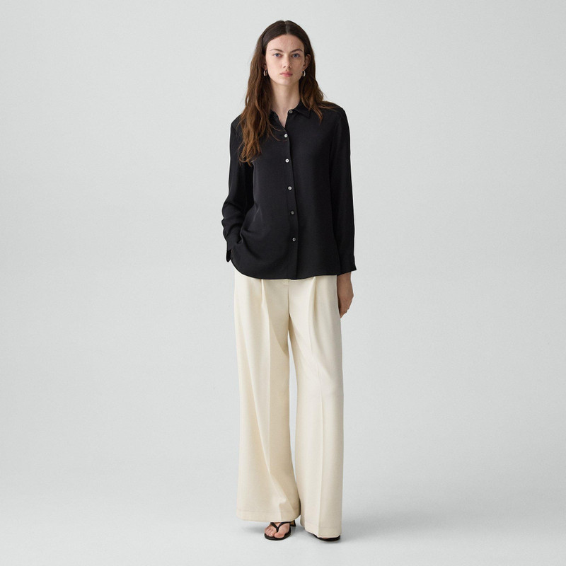Theory Straight Shirt in Silk Georgette outlook