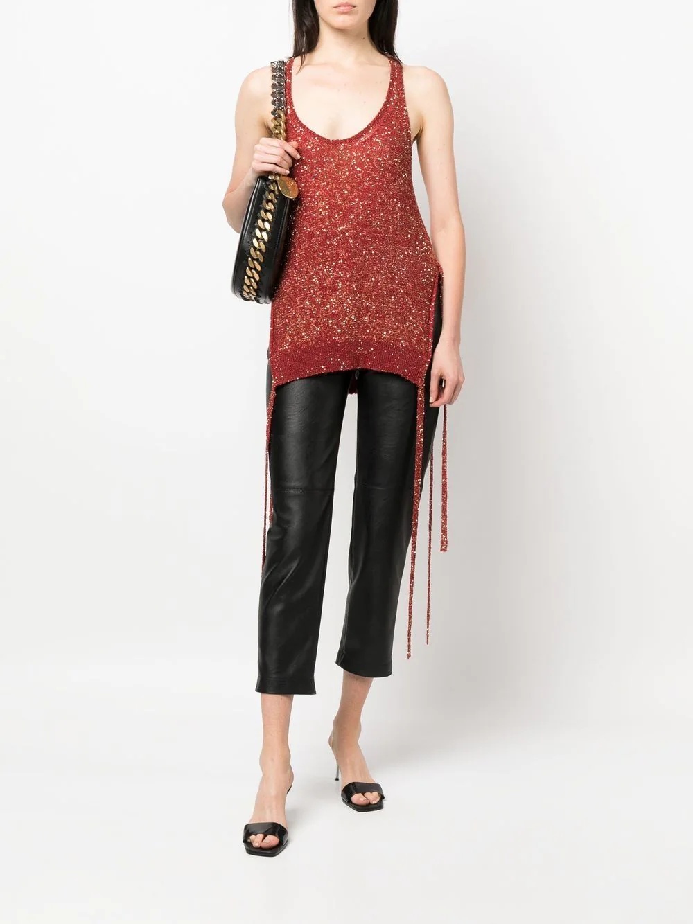 sequin-embellished knit tank top - 2
