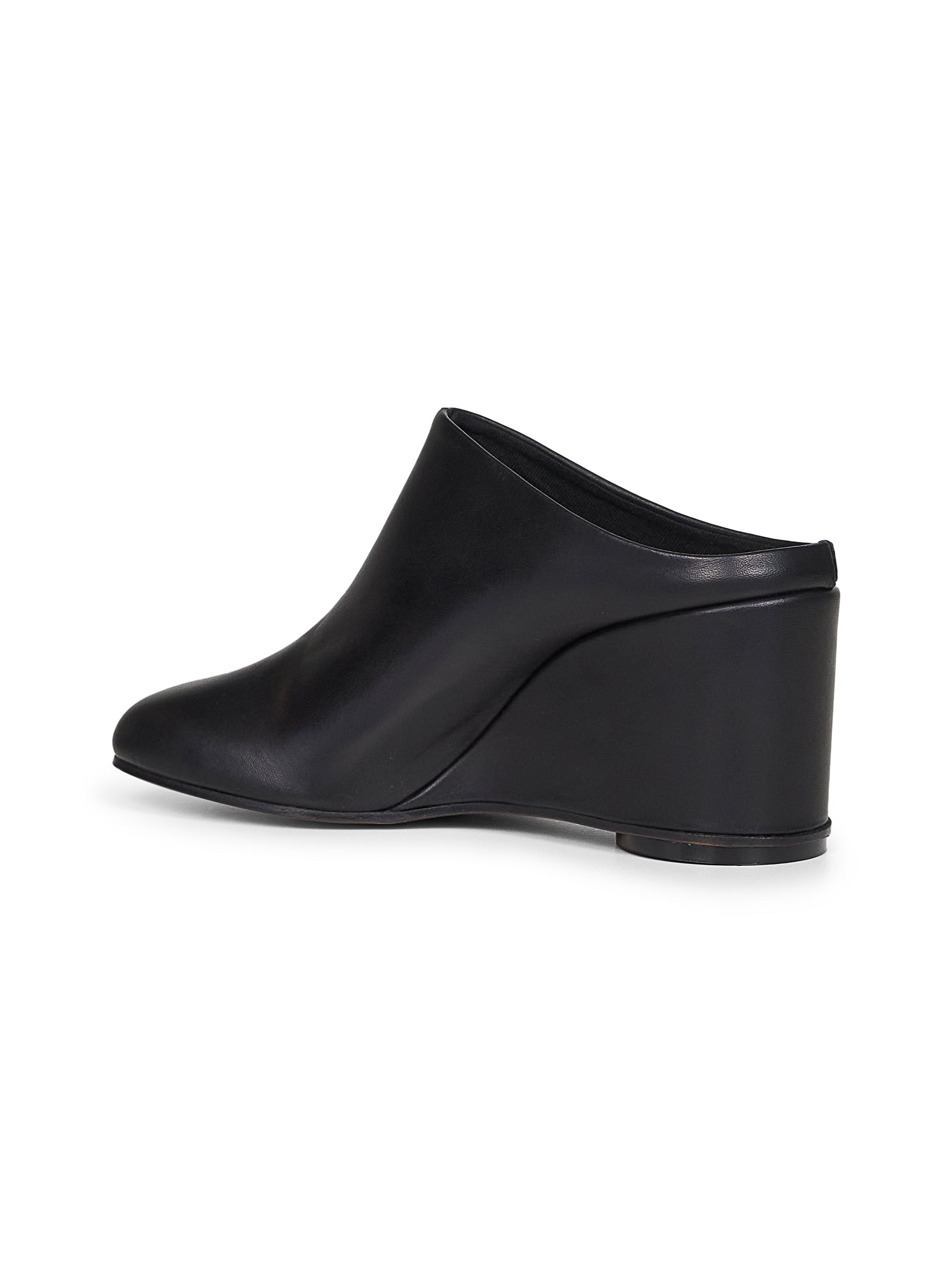 Black shiny leather Anatomic slippers - 3