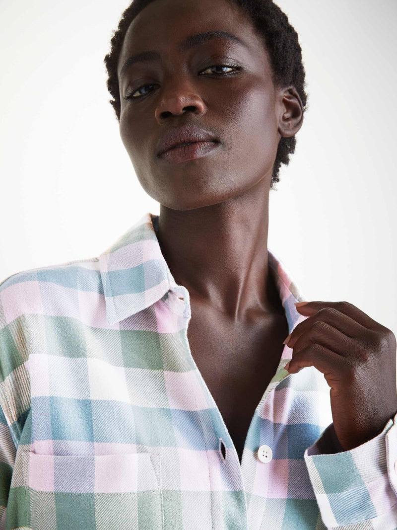 Women's Nightshirt Kelburn 45 Brushed Cotton Green 5