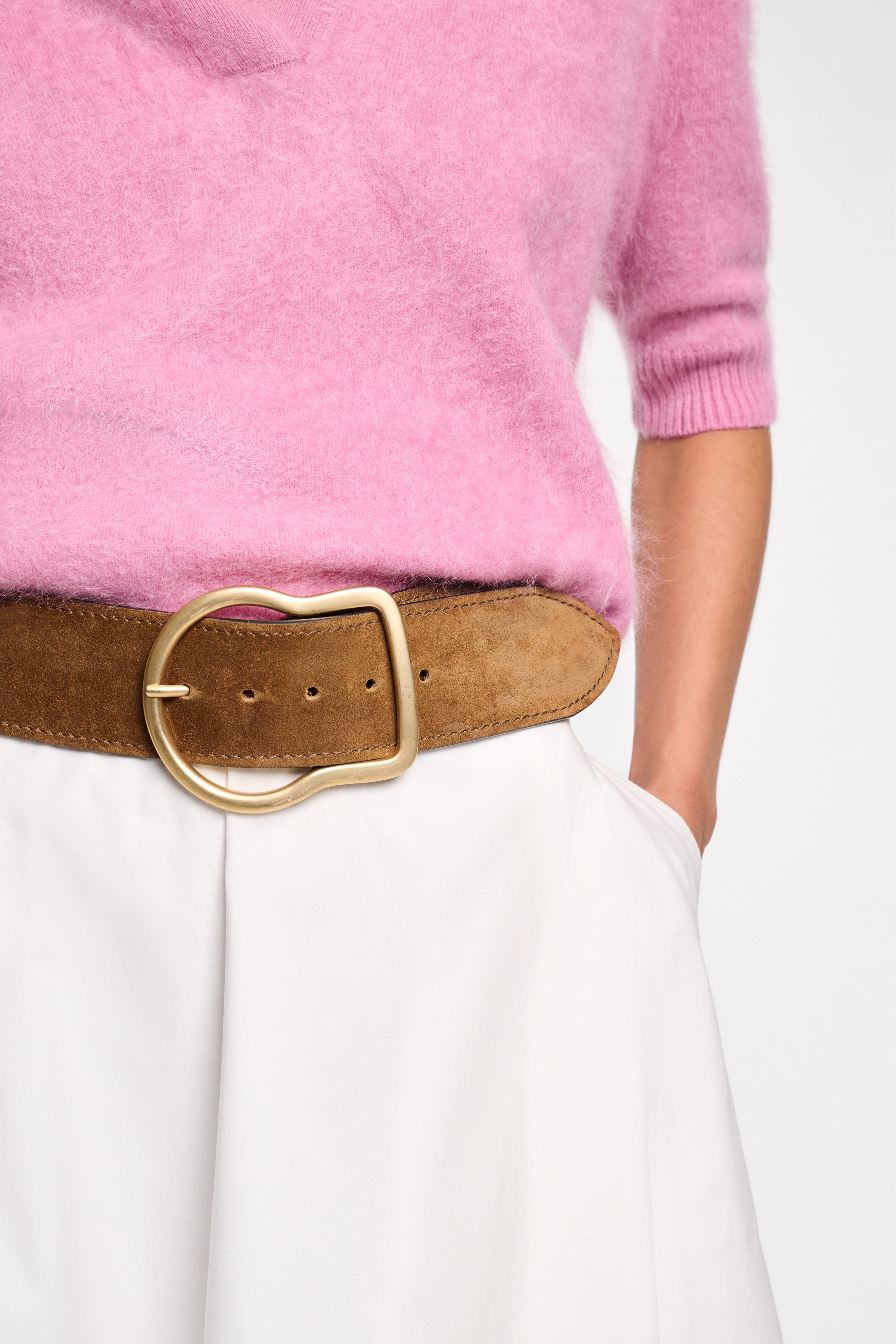 SUEDE SENSATION 6cm waxed belt - 5