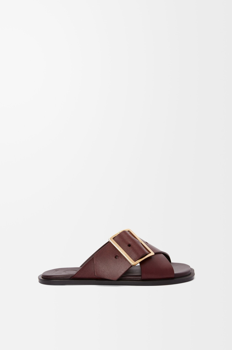 Petal Belt flat sandal in vegetable-tanned calfskin - 1