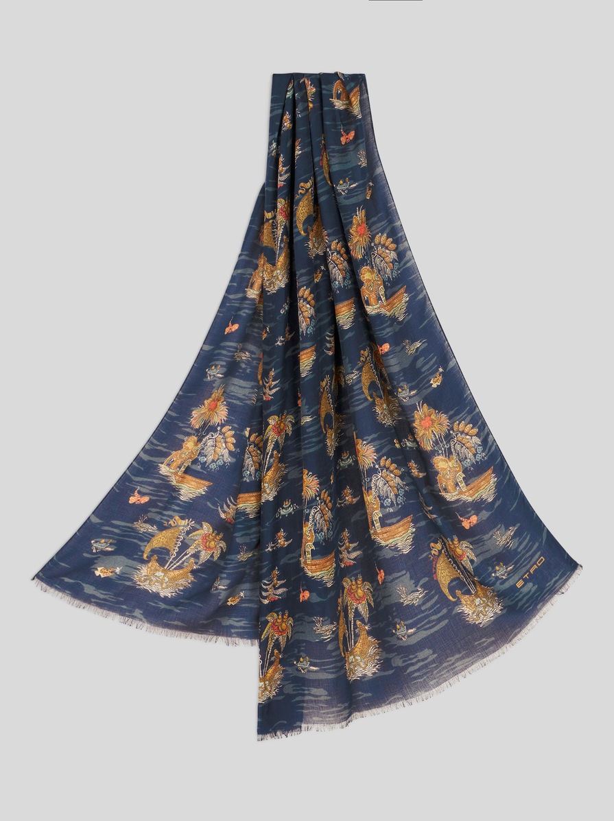 SCARF WITH FIGURATIVE PATTERN - 1