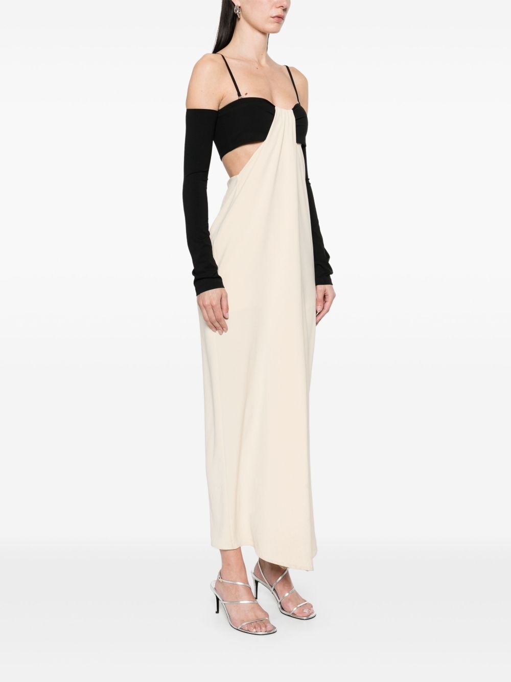 bandeau draped maxi dresss - 3