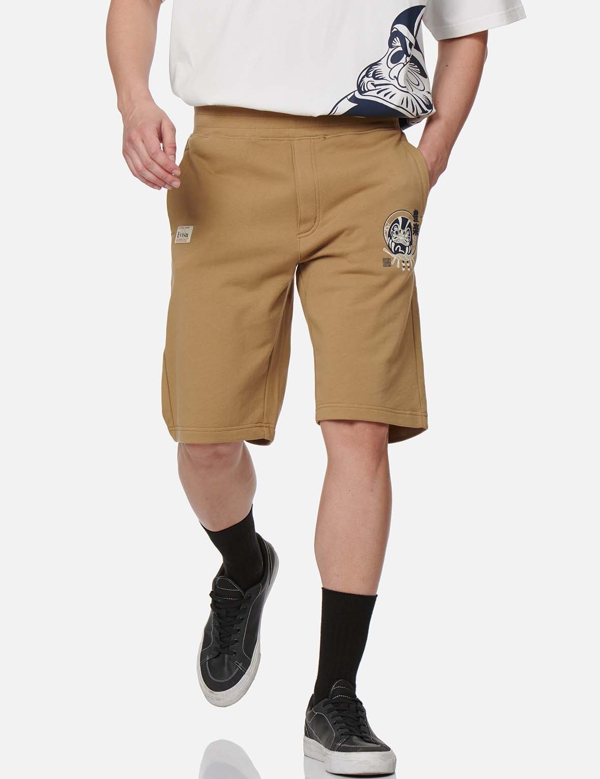 DARUMA AND SHIMENAWA PRINT SWEAT SHORTS - 3