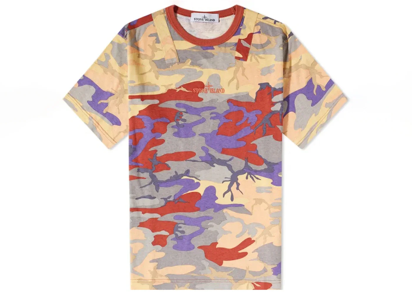 Stone Island Classic S/S T-shirt Brick Orange/Multicolor - 1