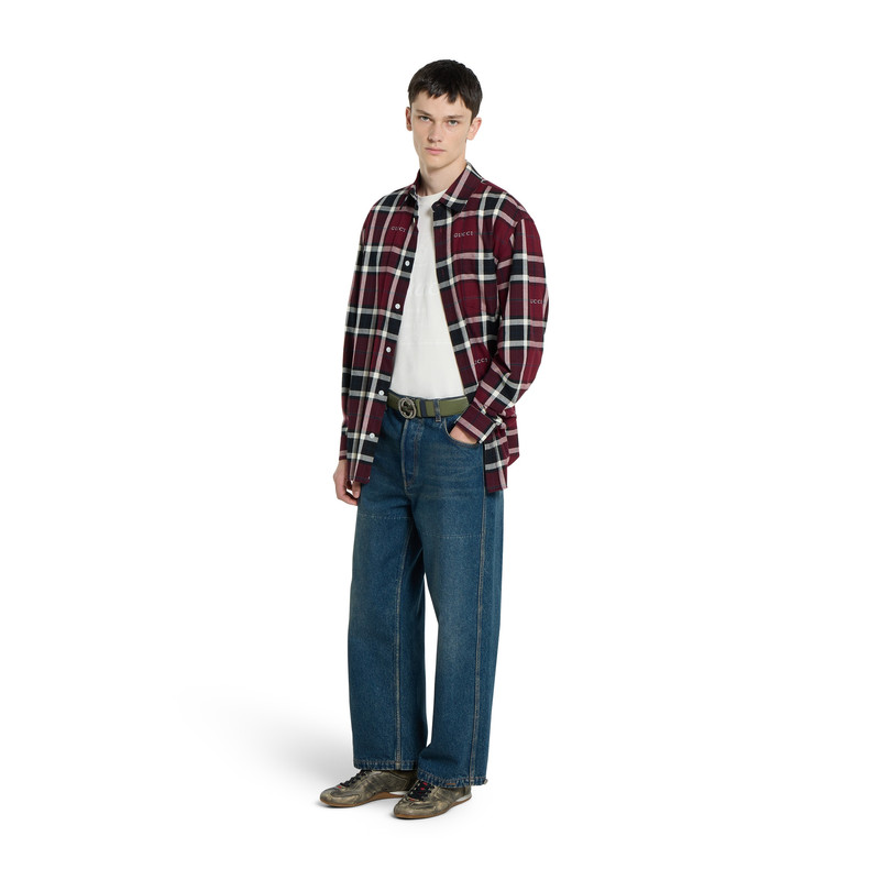 Reversible belt with Interlocking G buckle 3