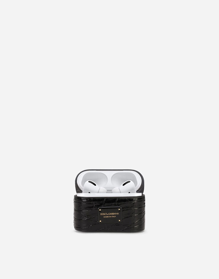 Leather airpods pro case with plate - 4