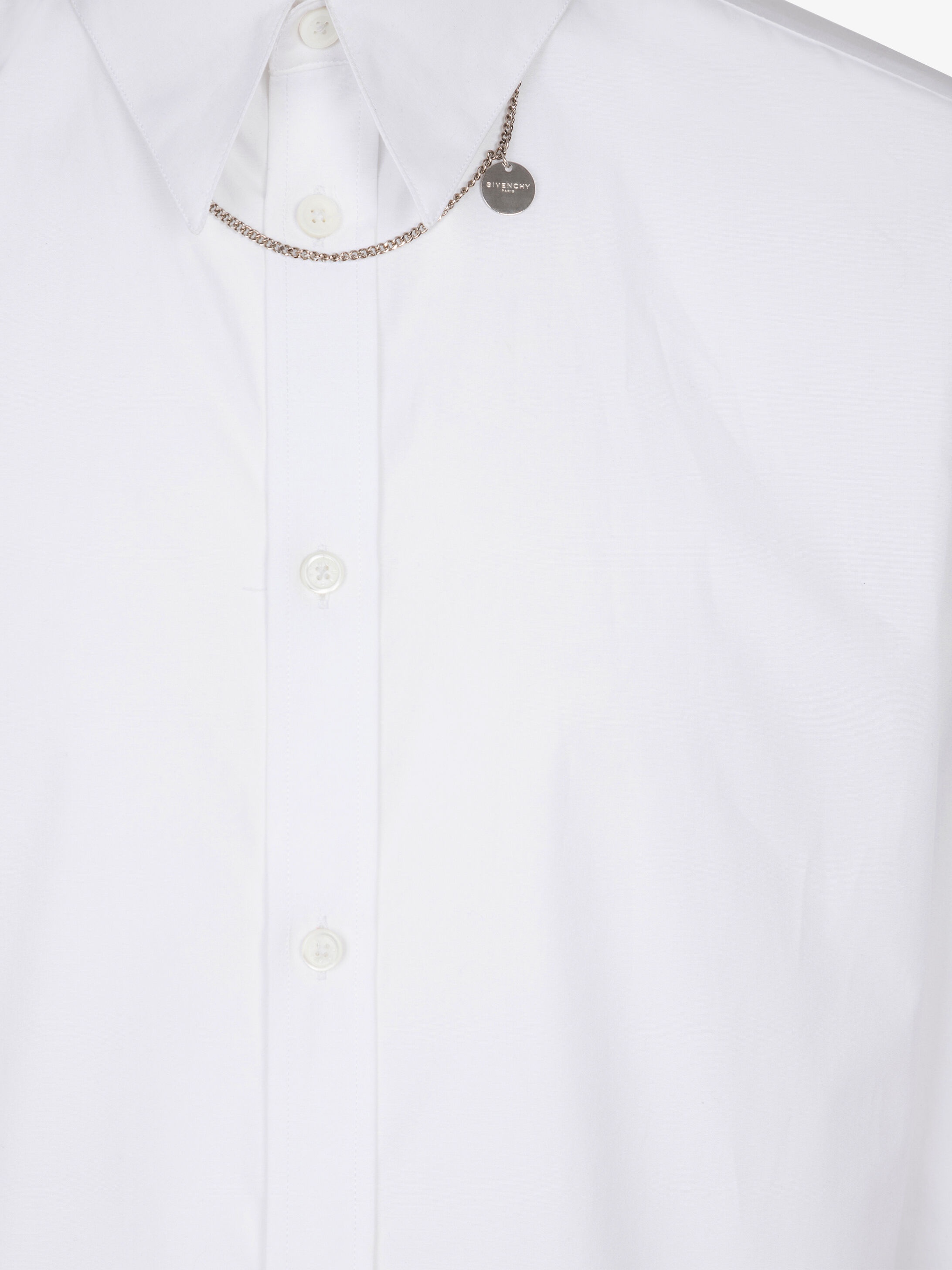 Shirt in cotton with chain collar - 5