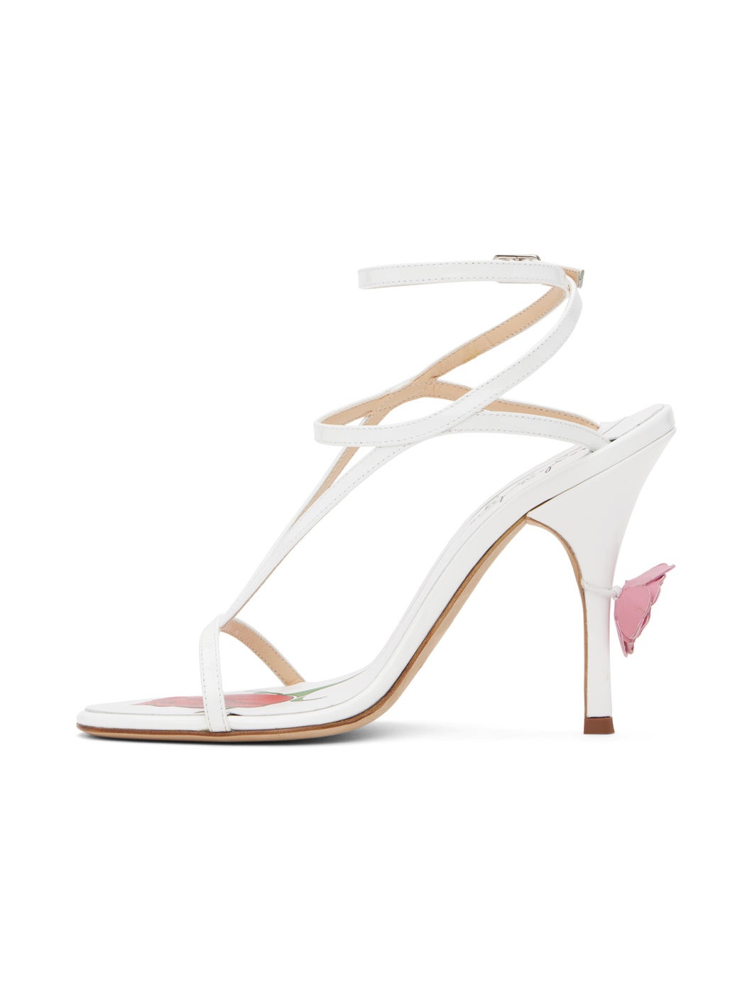 White Strappy Heeled Sandals - 3