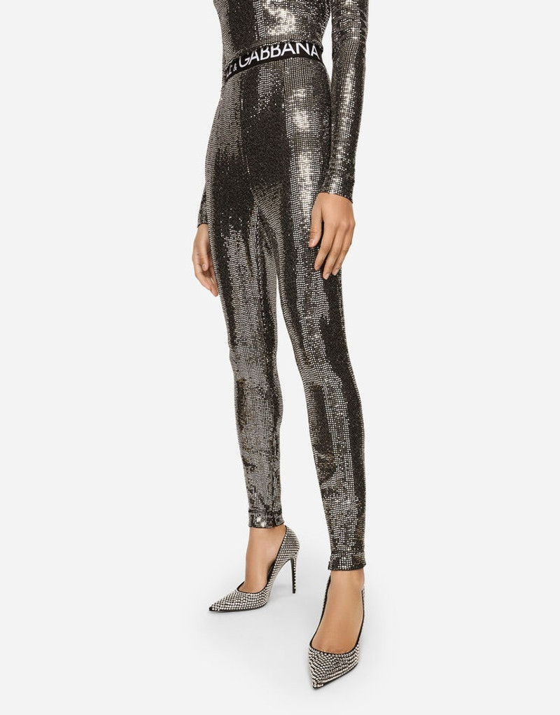 Jersey leggings with sequins 4