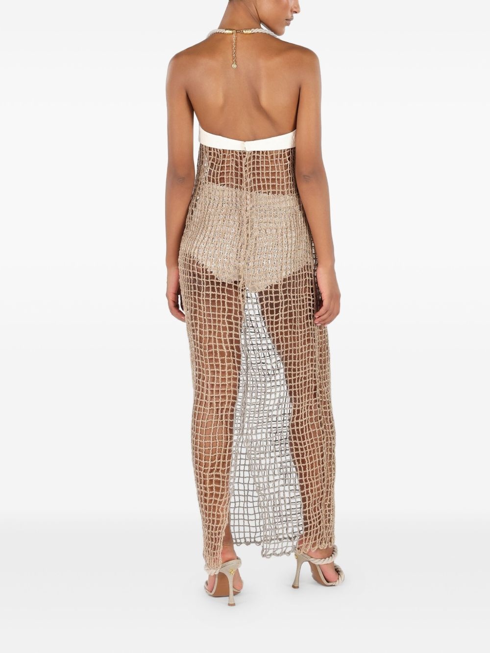 sheer midi dress - 4